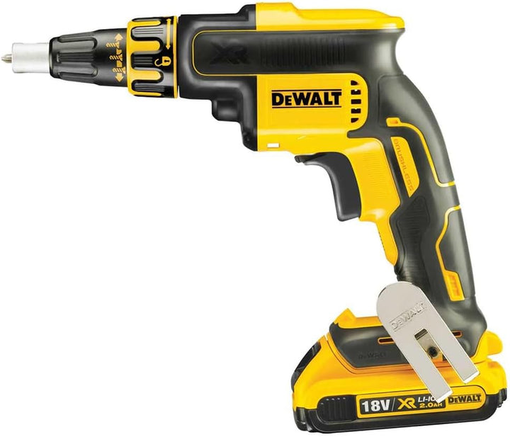 DEWALT DCF620D2K-GB 18 V XR bürstenloser Trockenbau-Schraubendreher, 2 x 2 Ah, mehrfarbig, 23,3 x 38