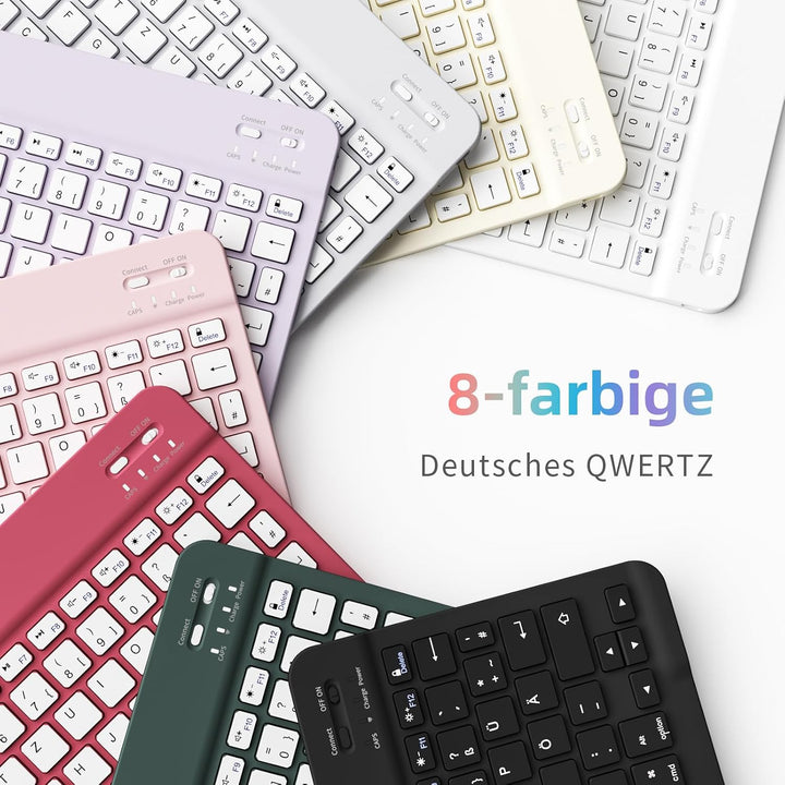 JKSML Tragbare Kabellose Bluetooth Tastatur, Deutsche QWERTZ Layout | | für iPad Air/Pro/Mini/iPad 1