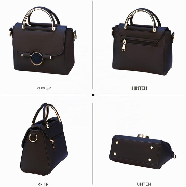 NICOLE &amp; DORIS Umhängetasche Frauen PU Leder Schultertasche Vintage kleine Handtasche zum Ausgehen K