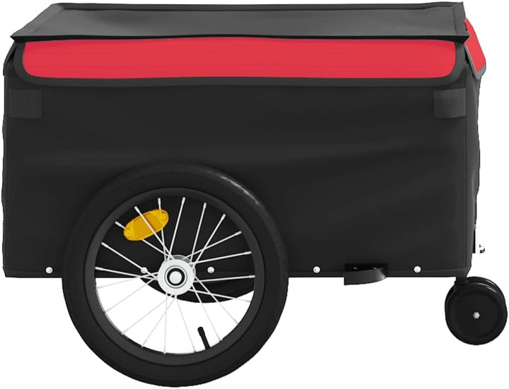 Fahrradanhänger Schwarz und Blau aus Eisen mit Oxford-Gewebe, x x, Tragkraft, Deichsel, Kupplung, Si