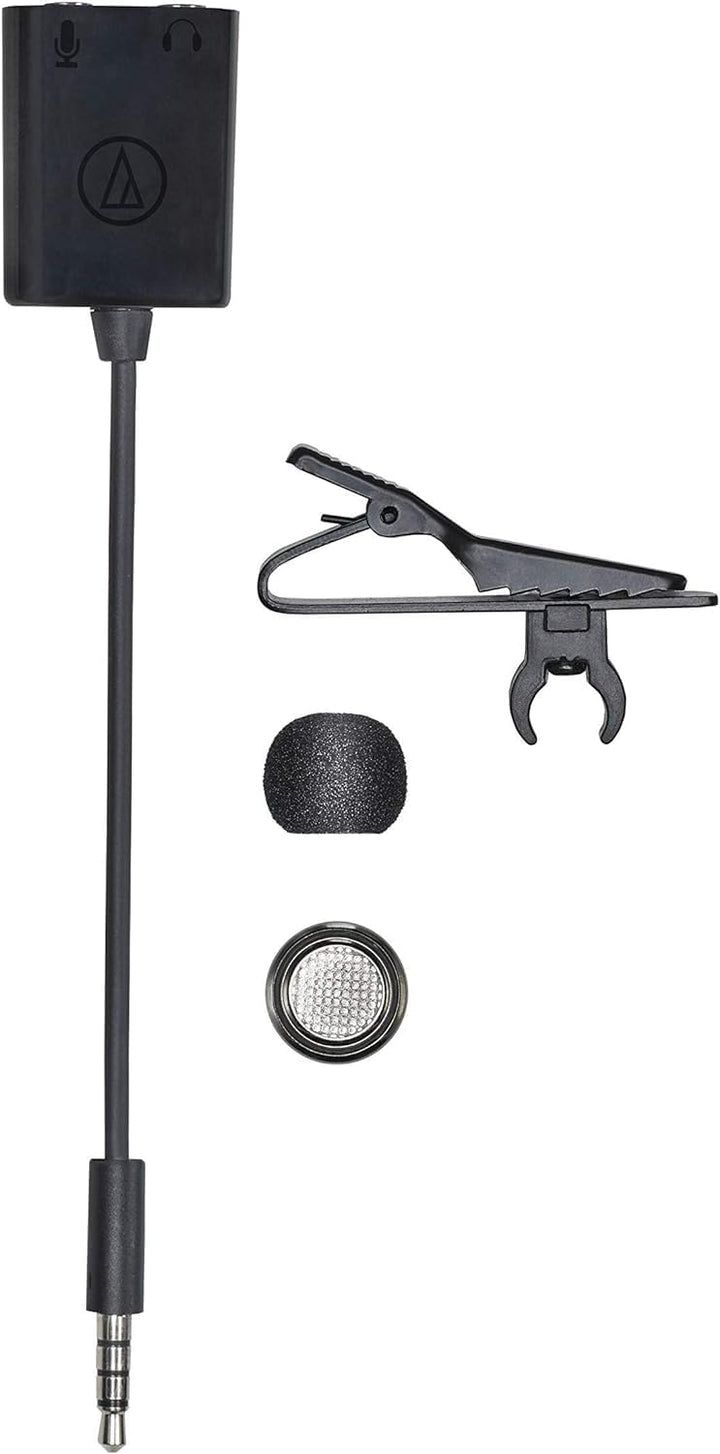 Audio-Technica 3350xiS Lavalierkondensatormikrofon Mit Kugelcharakteristik Und Ansteckclip Schwarz A