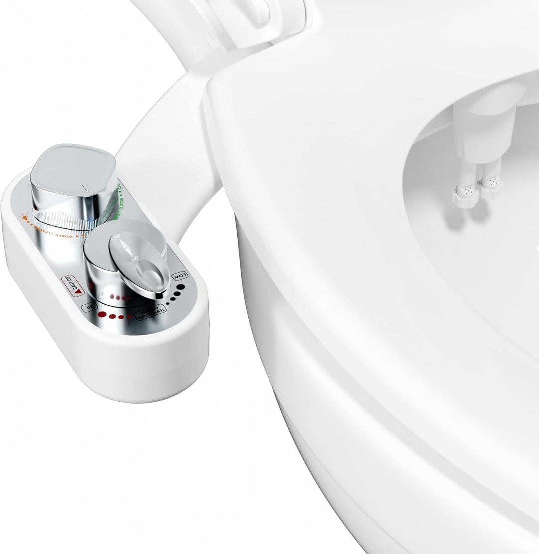Hibbent WC Bidet, Cold/Heiss Water Bidet Dusch-WC (ohne Strom),Intimreinigung mit Selbstreinigende D