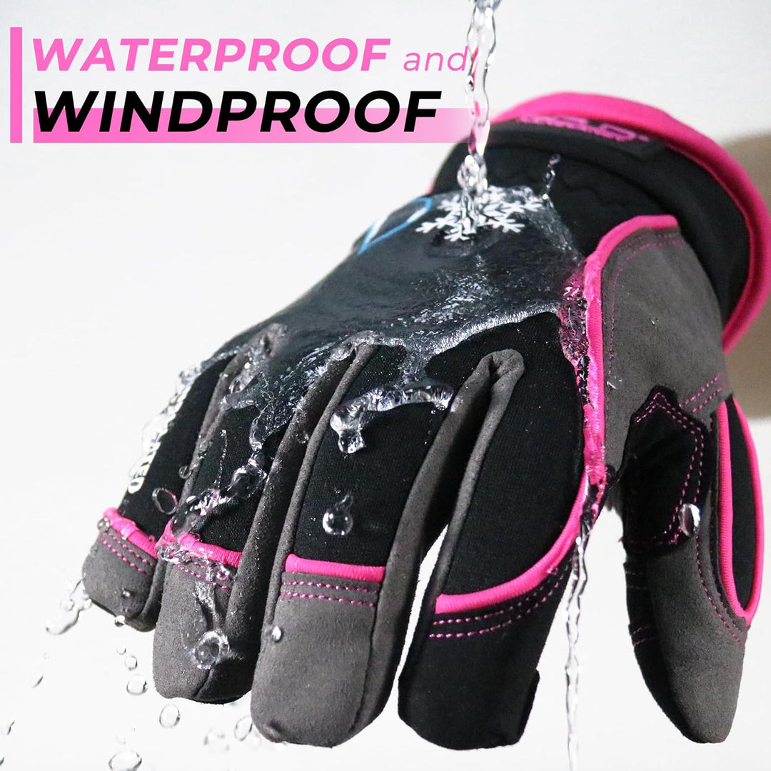 HLDD HANDLANDY wasserdichte Handschuhe für Herren, Winddichte Thermohandschuhe, Touchscreen Winterha