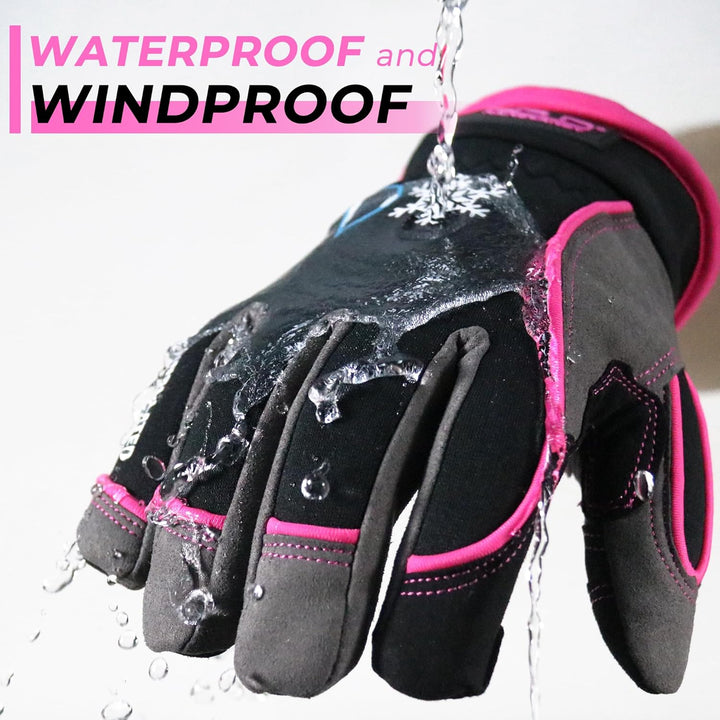 HLDD HANDLANDY wasserdichte Handschuhe für Herren, Winddichte Thermohandschuhe, Touchscreen Winterha