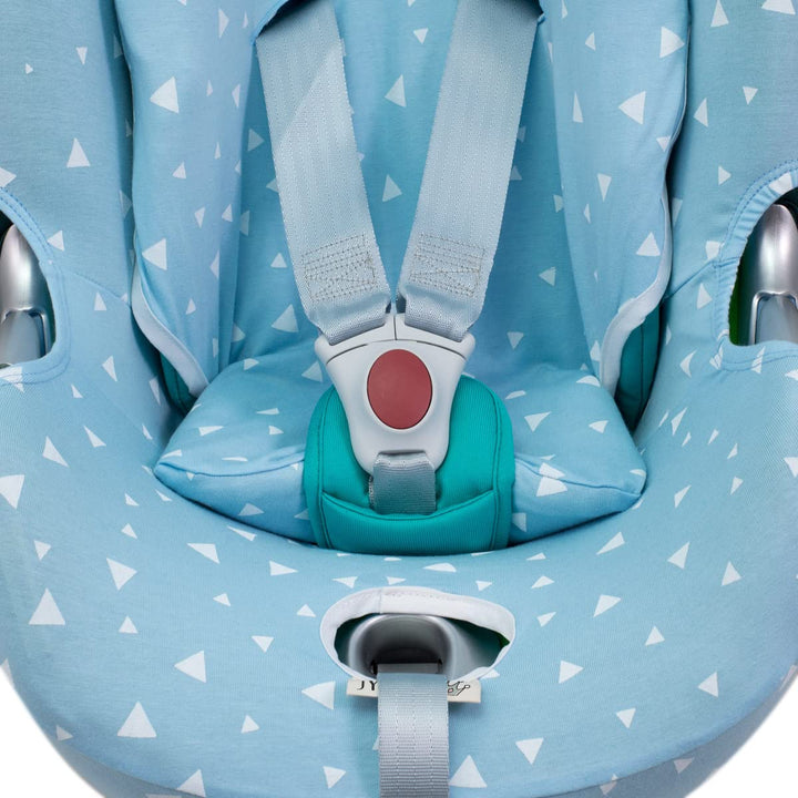 JYOKO Kids Bezug für Autositz kompatibel mit Cybex Aton Cloud- Q-M-2-4-5, aus Baumwolle (Aton Q, Blu