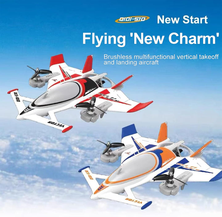 FLYCOLOR QIDI 570 RC Flugzeug 2,4 GHz 6CH RC Segelflugzeug Festflügelflugzeug 3 Flugmodelle Bürstenl