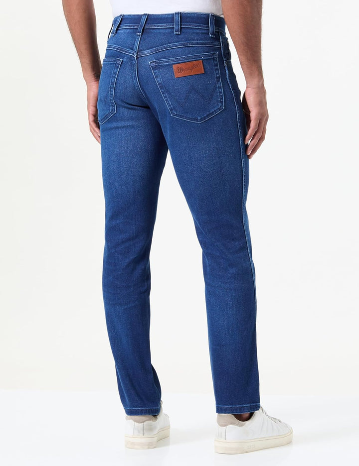 Wrangler Men's Texas Slim Trousers 31W / 32L Blue Jam, 31W / 32L Blue Jam