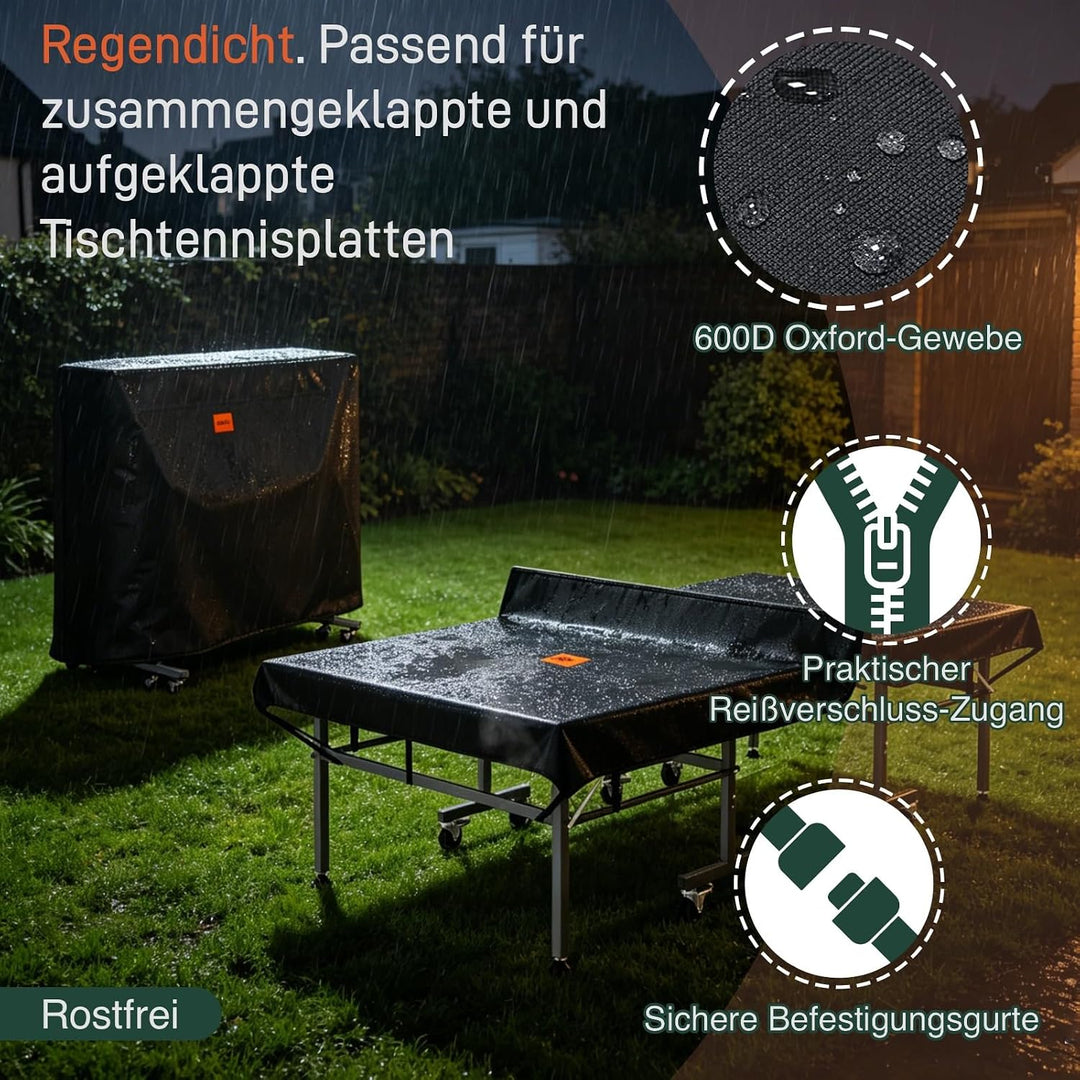 Awnic Tischtennisplatte Abdeckung Black - 600d 190x(25/70)x155cm 1, Black - 600d 190x(25/70)x155cm 1