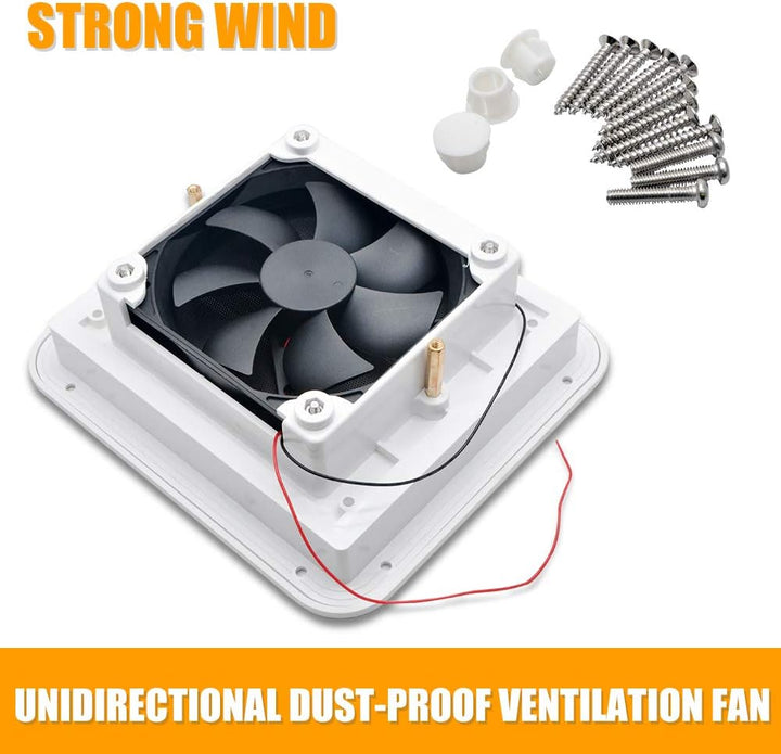 TOTMOX RV Einweg-Staubdichter Lüfter, 12 V für Wohnwagen und Wohnmobile (A0672-02 Starker Wind)