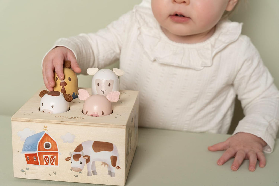Little Dutch Pop Up Holz Spielzeug Baby Tiere - Little Farm
