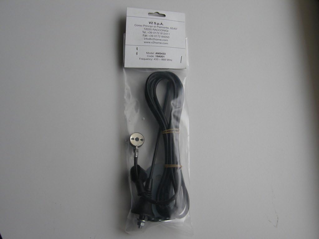 V2 ANS433 Aussenantenne für Jede Torautomatisierung, 433 bis 868 MHz, 50 Ohm, Reichweite bis 250 m
