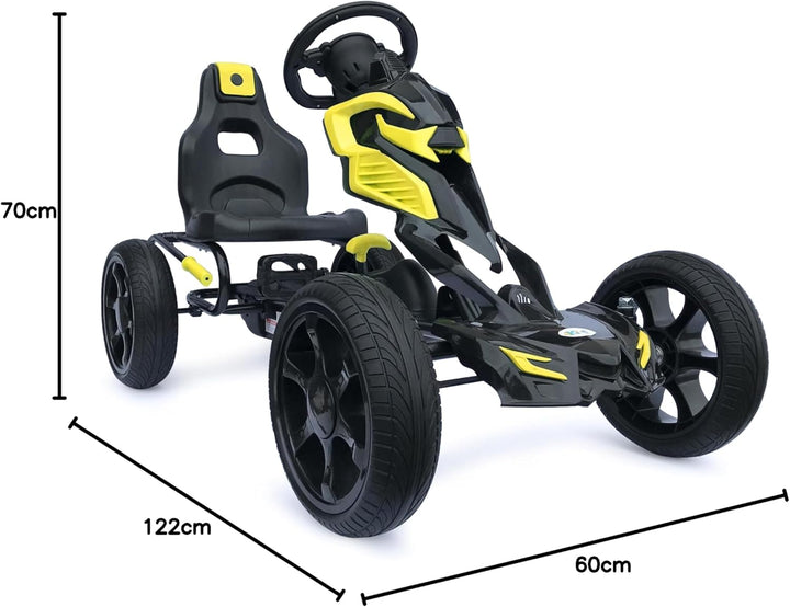 Kinder Pedal Go Kart - 5-12 Jahre, Mit Pedal, Shaum Reifen Eva Wheels