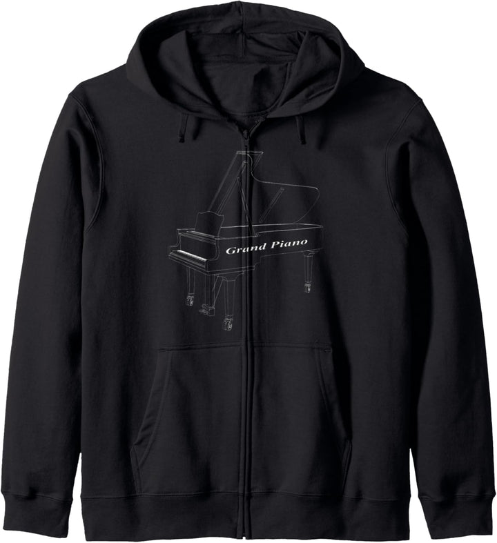 Piano Klavier Pianist Geschenk Kapuzenjacke