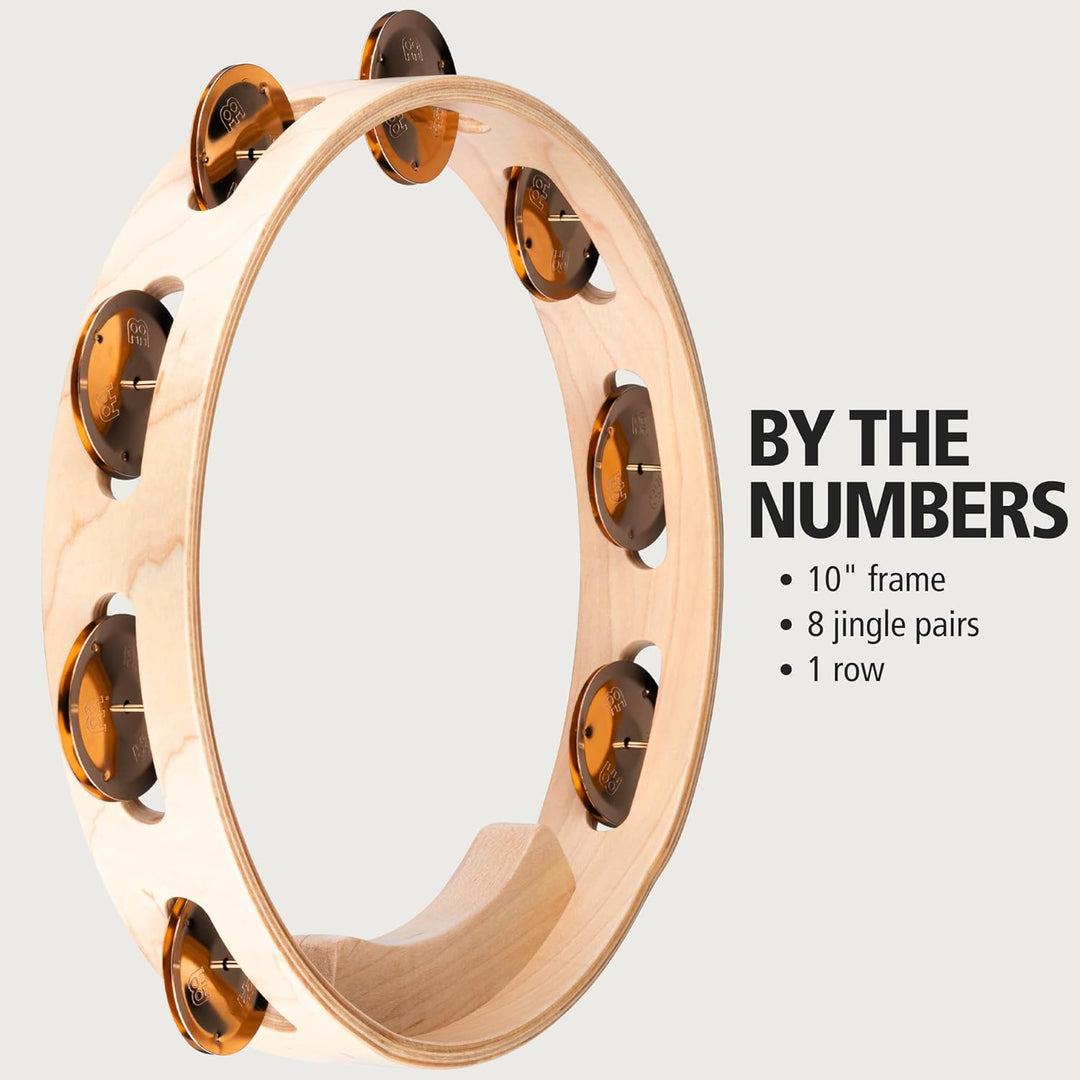 Meinl Percussion AE-MTA1BO Tambourine, Artisan Edition, 25,4 cm (10 Zoll) Durchmesser, einreihig mit