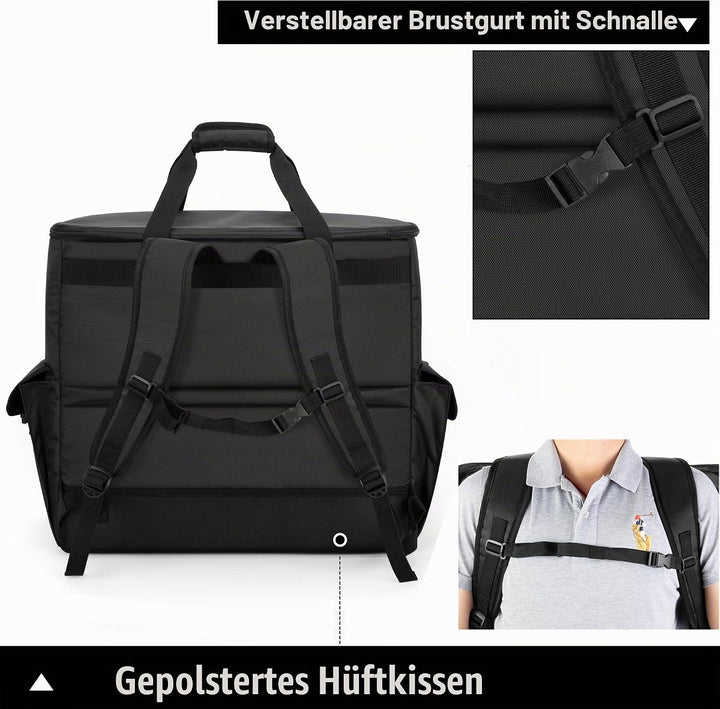 Trunab PC Host Tragetasche, Computer Rucksack für Prozessoren, Maus, Tastatur, Kopfhörer und Kabel,