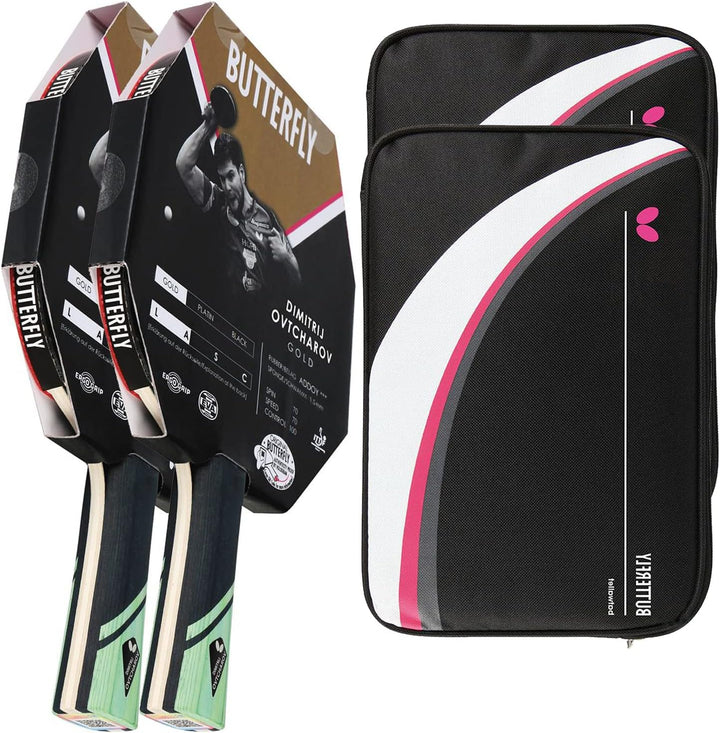Butterfly® Dimitrij Ovtcharov Gold Tischtennisschläger | Neue Eva-Technologie | ITTF zertifizierter