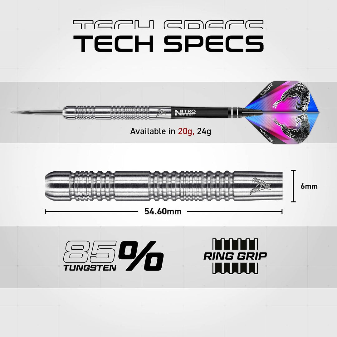 RED DRAGON Peter Wright Snakebite Euro 11: 20g oder 24g Tungsten Darts mit Flights und Schäfte 20.0