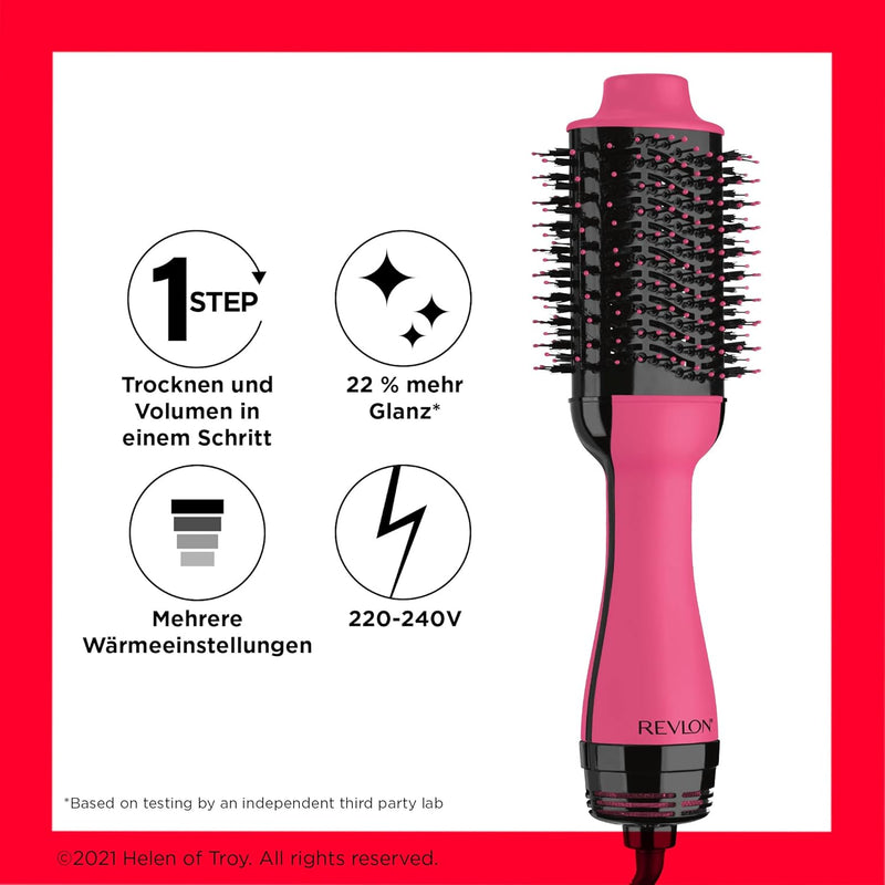 Revlon Salon One-Step Haartrockner und Volumiser – Neue Pink Edition (One-Step, IONEN- und KERAMIKTE