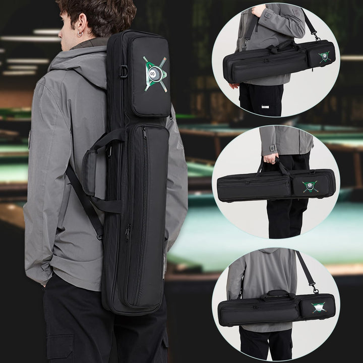 4X4 Billard Queue Tasche wasserdichte Pool Cue Case für 4 Unterteile und 4 Schäfte weiche Pool Stick