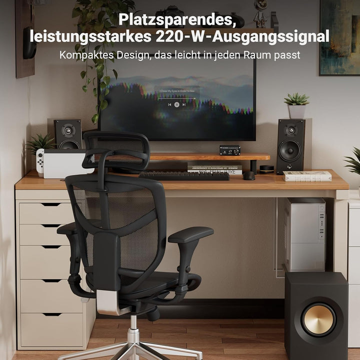 Fosi Audio TP-02 Subwoofer Verstärker 220Watt, Subwoofer Amplifier Home Sub Bass Power Verstärker, T