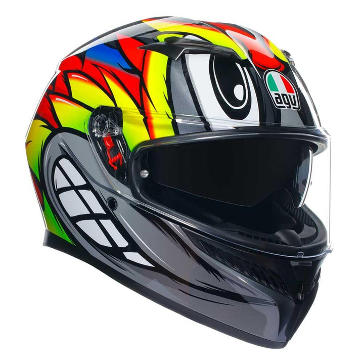AGV K3 Birdy 2.0 Integralhelm (grau/gelb/rot) S (55), S (55)