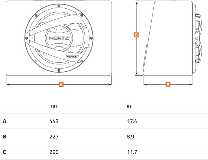 Hertz DBX 25.3 - 25cm Auto Subwoofer/Basskiste/Bassbox - 600 Watt (DBX-25.3)