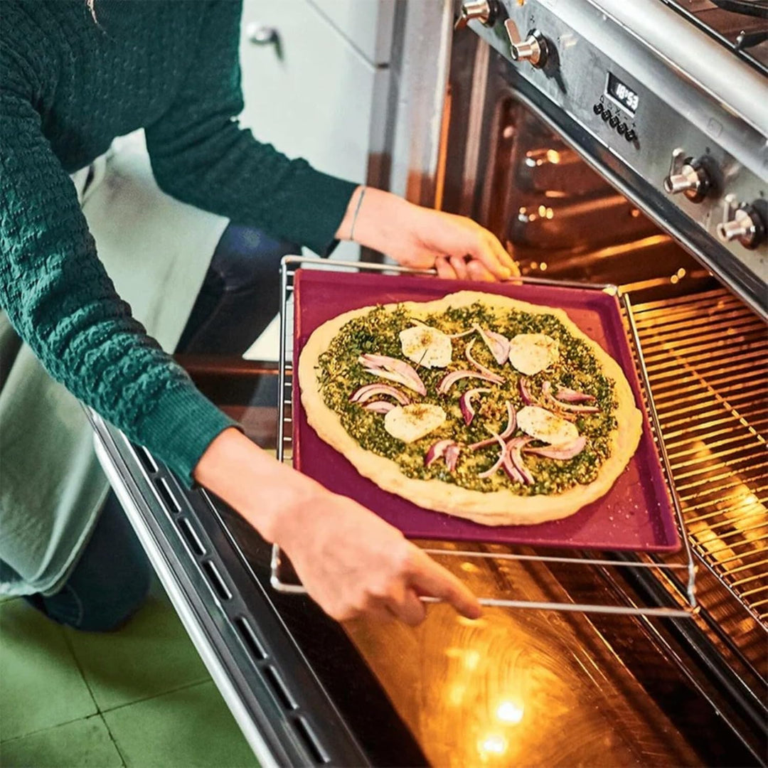 TUPPERWARE Backen Silikon Backunterlage lila Dauer-Backunterlage Teig Easyplus