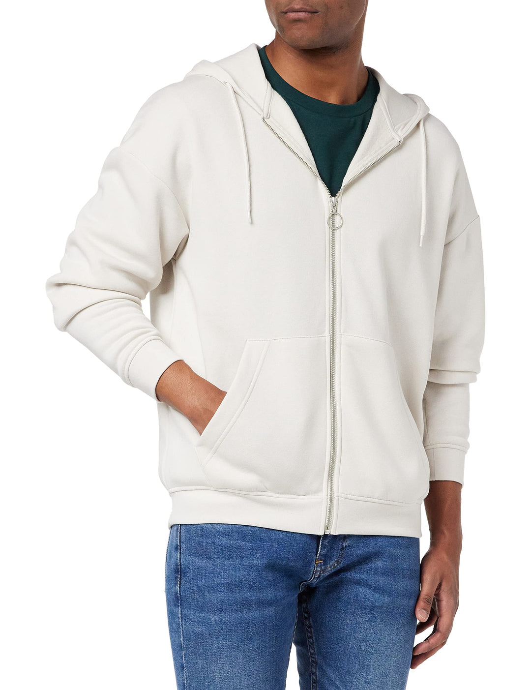 JACK & JONES Herren Jorbrink Sweat Zip Through Hood Kapuzenjacke M Moonbeam, M Moonbeam