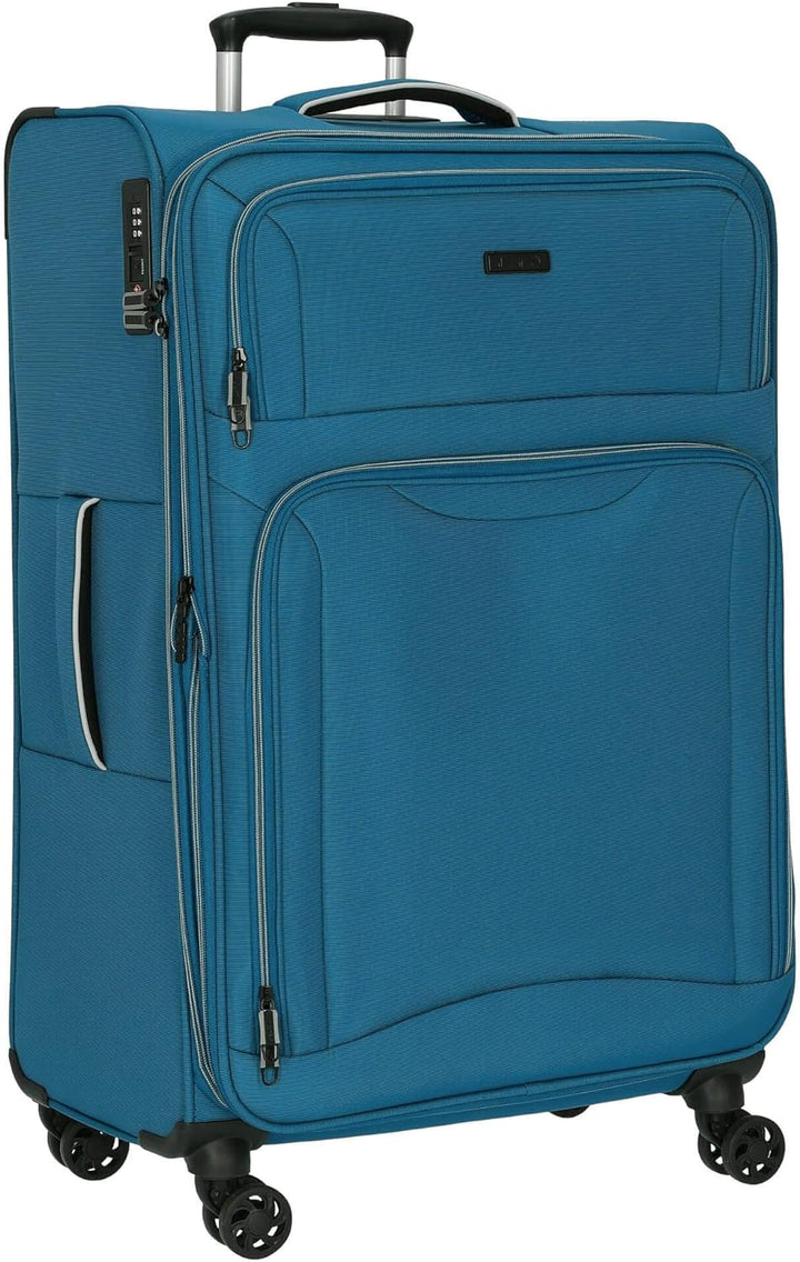 D&N Travel Line 9204-4-Rollen-Trolley L 76 cm blau