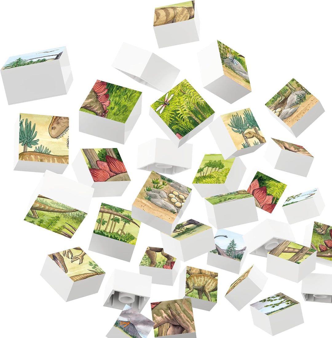 Hubelino Puzzle #410191 Welt der Dinosaurier, 35-teilig, kompatibel mit Bausteinen Anderer Herstelle