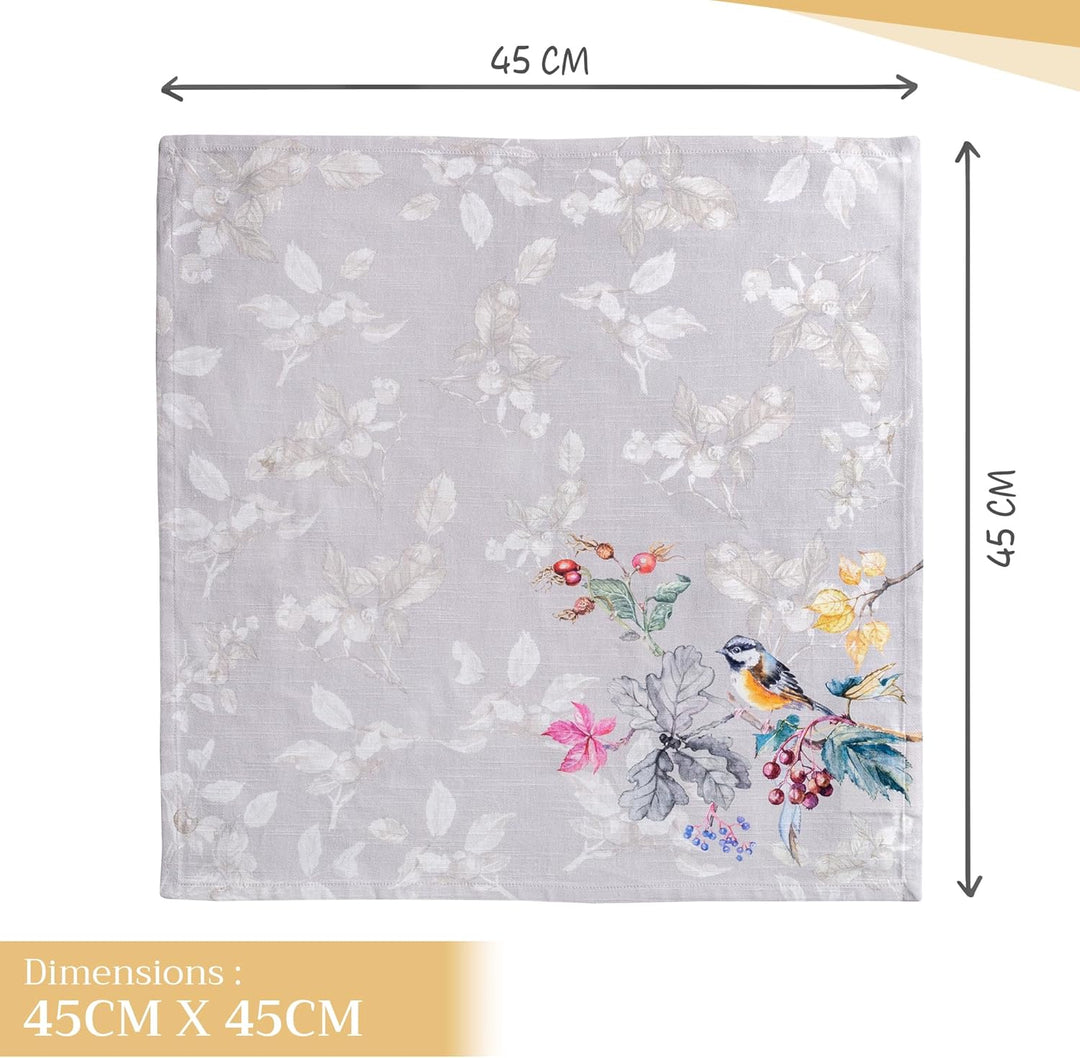 Maison d' Hermine Stoffservietten 4er Set aus 100% Baumwolle Wiederverwendbare Stoffservietten Weihn