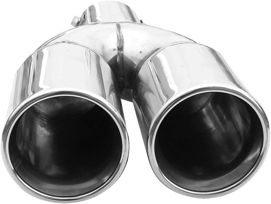 Doppel Auspuffblende Endrohr Auspuff Universell Schalldampf Doppelendrohr Sport Sportauspuff Blende