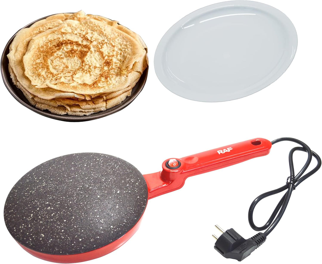 Crepes Maker,650 Watt,Anti-Haft,Crêpe-Maker-Cordless für hauchdünne Crêpes,Teflon-Antihaftbeschichtu