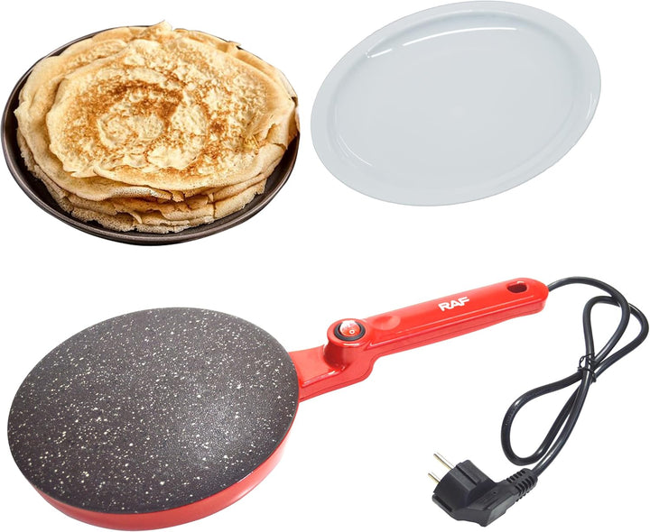 Crepes Maker,650 Watt,Anti-Haft,Crêpe-Maker-Cordless für hauchdünne Crêpes,Teflon-Antihaftbeschichtu