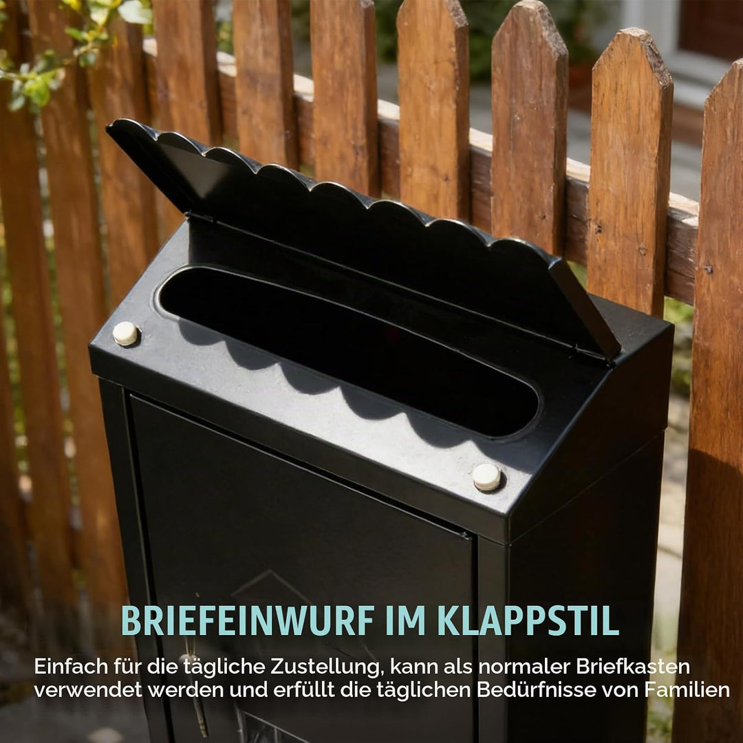 Briefkasten, 21,7x7x30cm Wandbriefkasten, Postkasten Klein, Briefkasten Zur Wandmontage, Einfache Mo