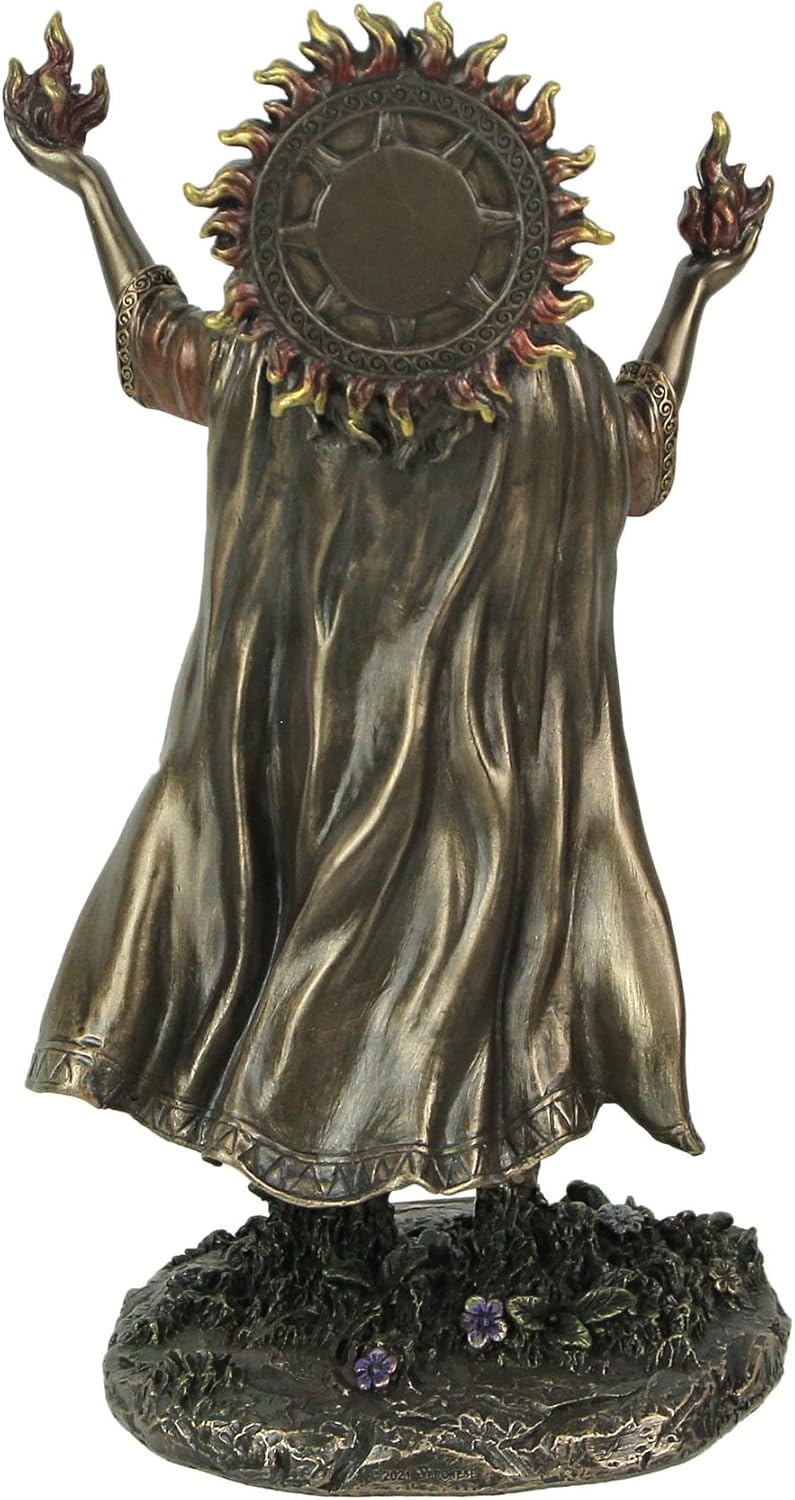 Veronese Design 24 cm hohe Belenus The Celtic Sun Gott of Healing Kaltguss-Skulptur Antike Bronze-Fi