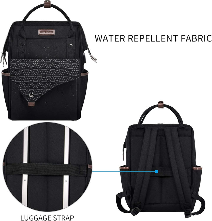 KROSER Rucksack Damen für Schule Laptop Rucksack 15,6 Zoll Schulrucksack Daypack wasserdichte für Un