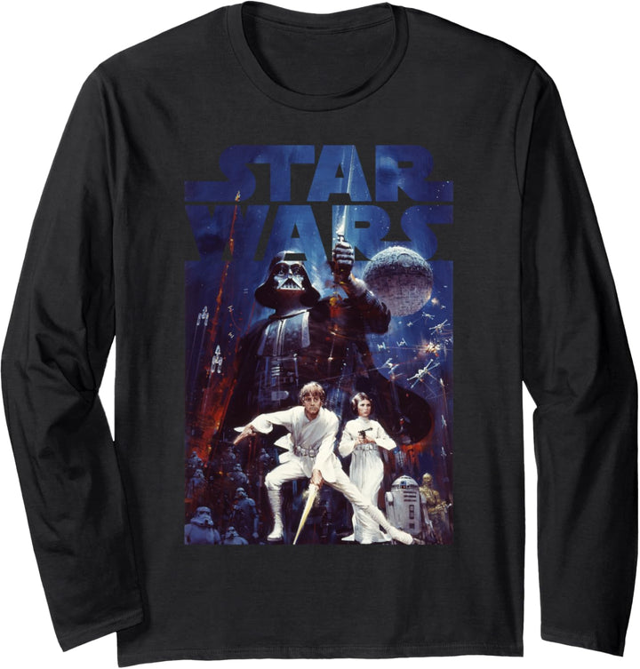 Star Wars Vader Luke Leia Family Portrait Langarmshirt