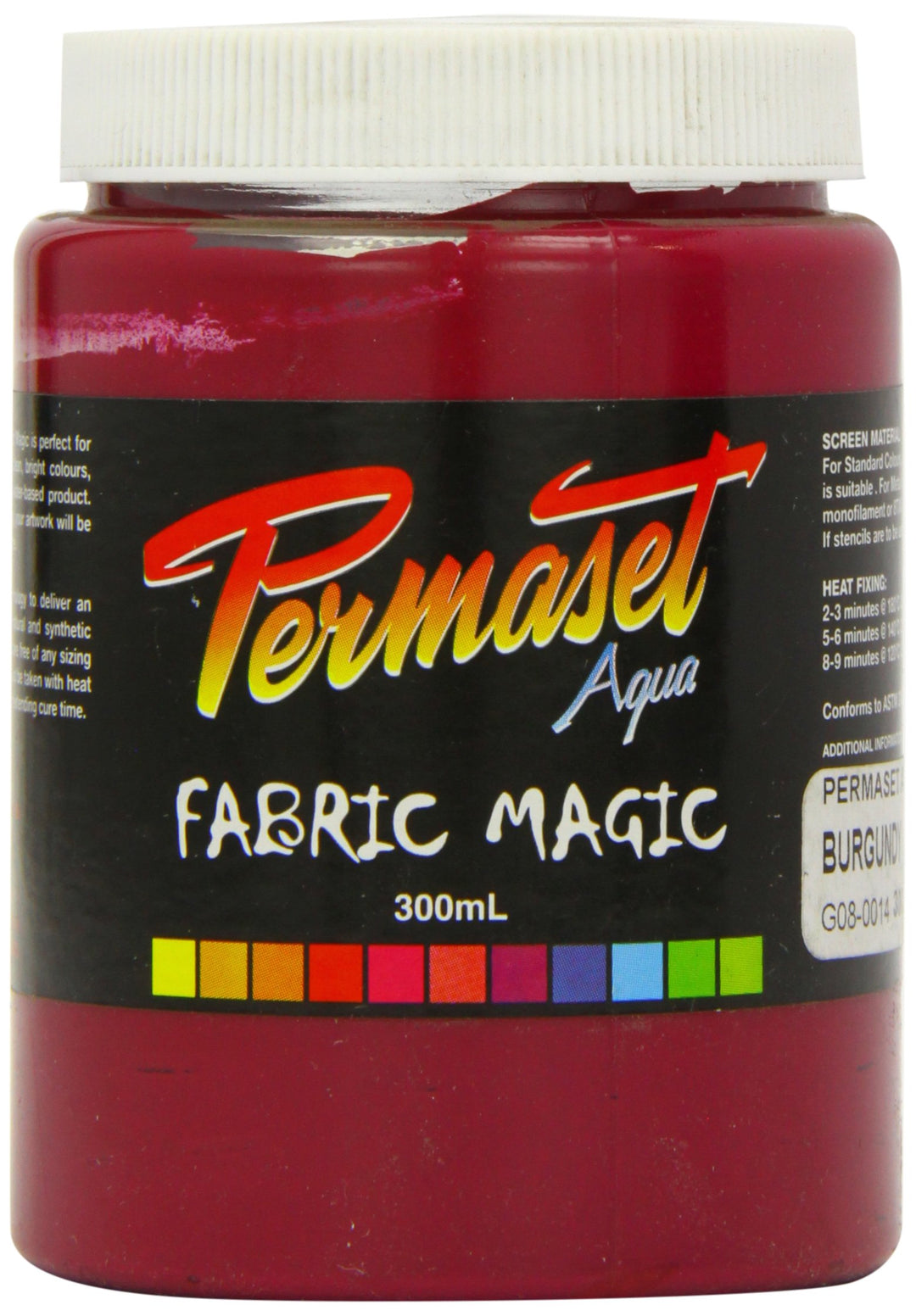 Permaset Aqua Supercover Stoffdruckfarbe, 300 ml, Burgundrot
