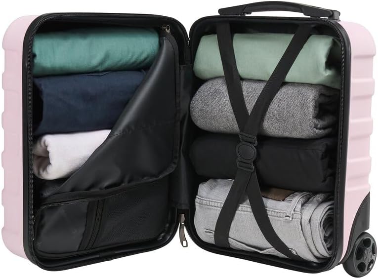 Cabin Max Anode Hardscalen Handgepäck Trolley-Koffer für Untersitz, 24 l, Wizz Air 40x30x20cm, (Rosa