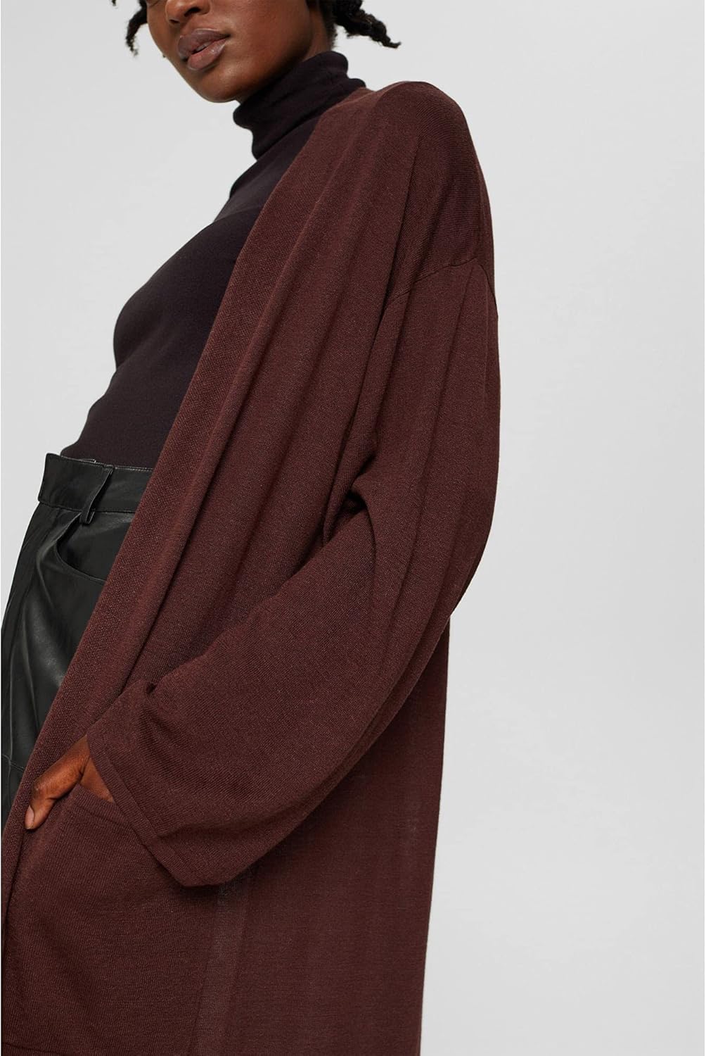 ESPRIT Damen Strickjacke 071ee1i301 M 220/Rust Brown, M 220/Rust Brown