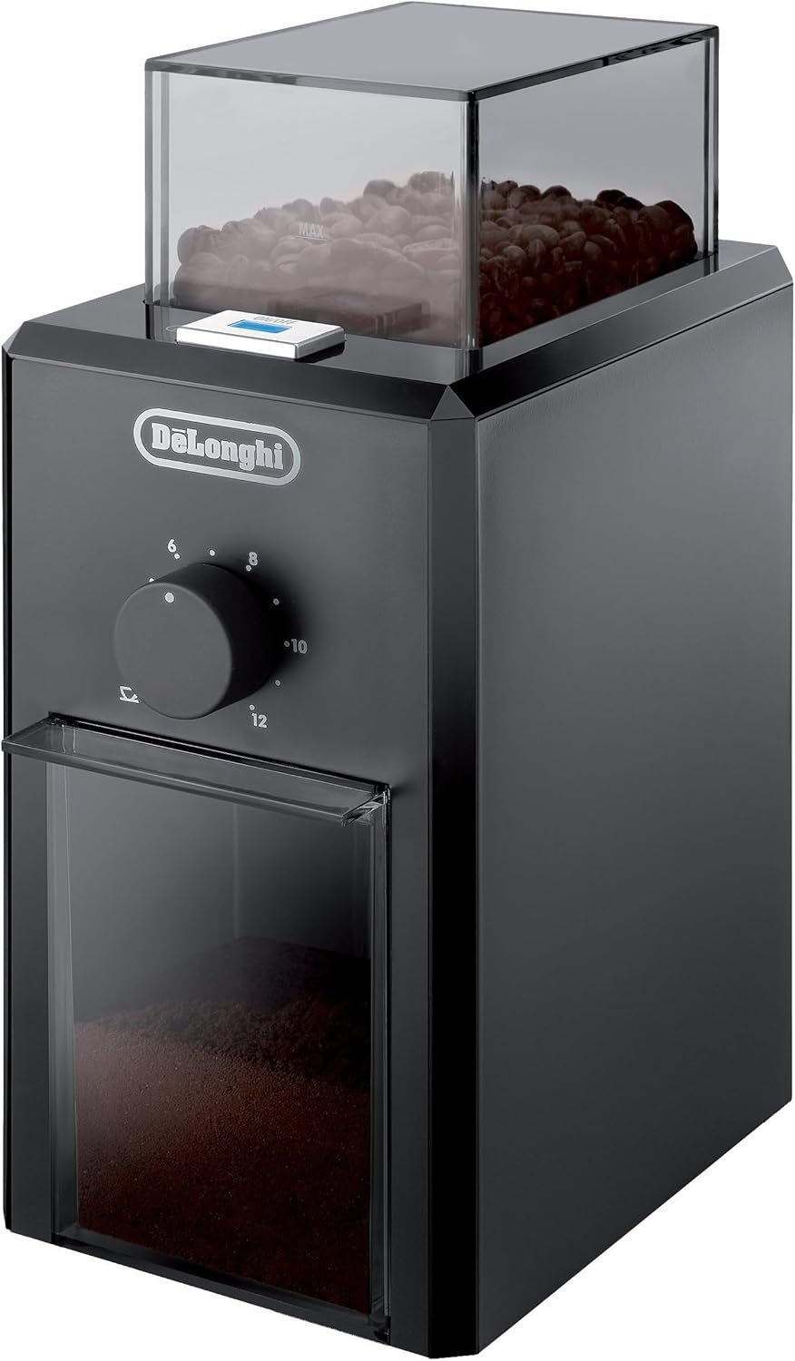 De'Longhi KG79 KG 79 Professionelle Kaffeemühle für bis zu 12 Tassen, Kunststoffgehäuse, schwarz, Sc