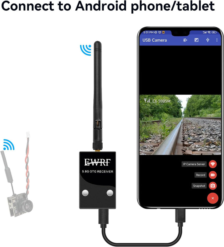 Radiolink 5.8G FPV Empfänger kann Kompatibel mit 5.8G 48CH FPV OSD Kamera für RC8X RC FPV Racing Dro