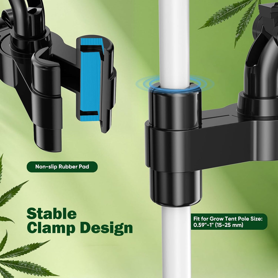 Clip Grow Ventilator,20-W-Hochgeschwindigkeits-Zuchtzelt 2 Geschwindigkeiten (1500/2100 U/min) 120°