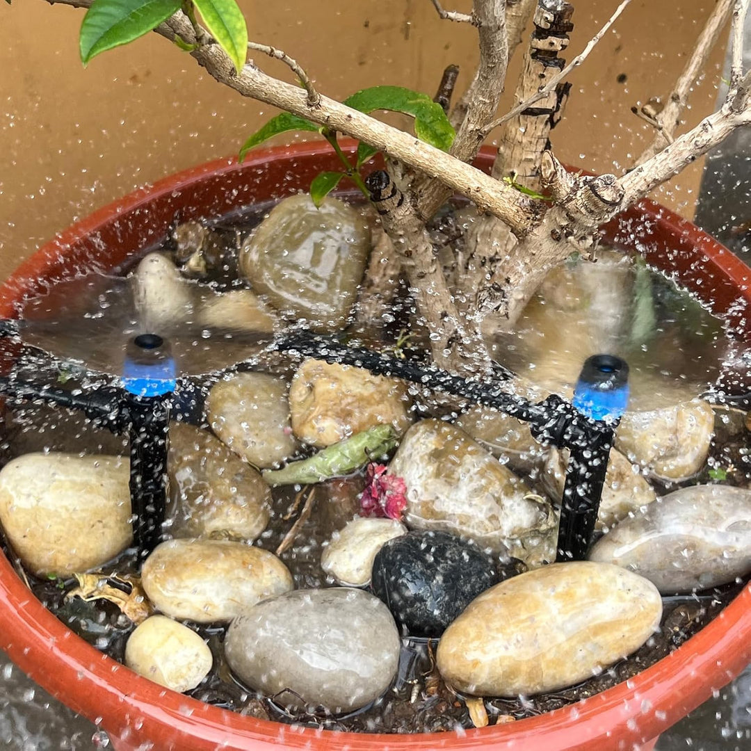 Kalolary Einstellbare Tropfstrahler Wasserbewässerungstropfer, 360 Grad Bewässerung Sprinkler für 1/