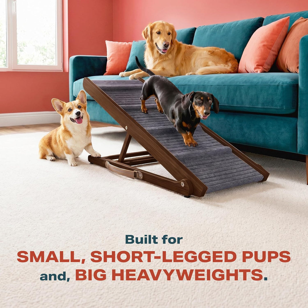 Hunderampe für Bett, kleine bis mittelgrosse Hunde für alle Rassen, 101,6 cm lang, verstellbar, 27,9