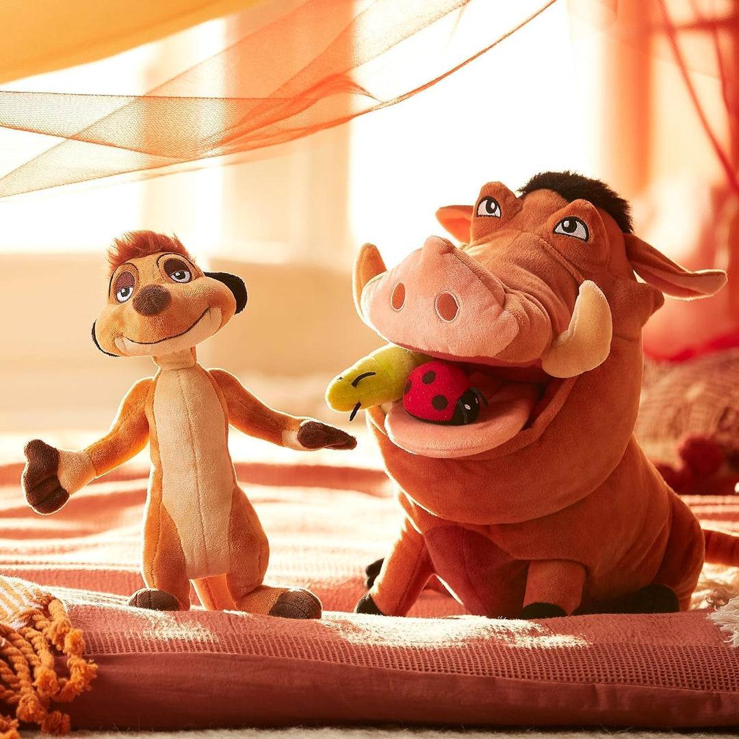 Disney Store Pumbaa Medium Soft Plush Toy, The Lion King, 33cm/12, Cuddly Character with Embroidered