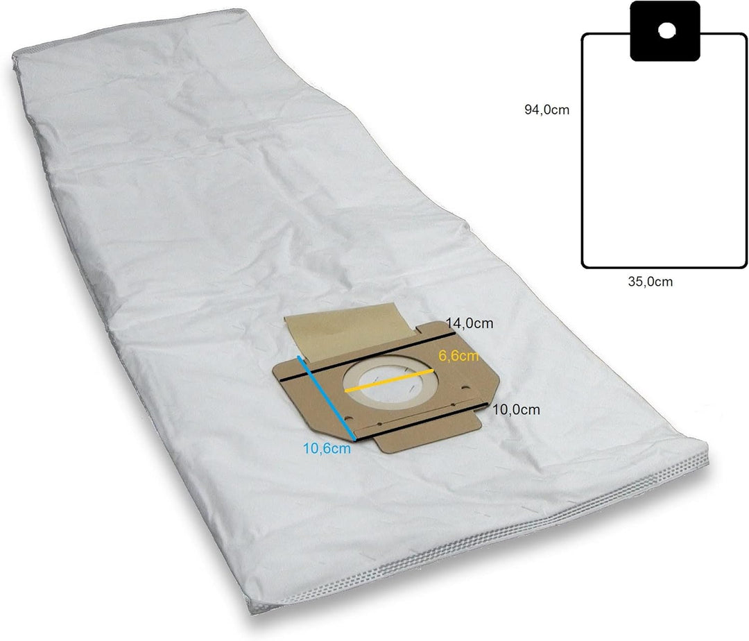 5 Staubsaugerbeutel Kallefornia K902 geeignet für Würth ISS 55 Filtersäcke XL 94cm x 35cm vorgefalte