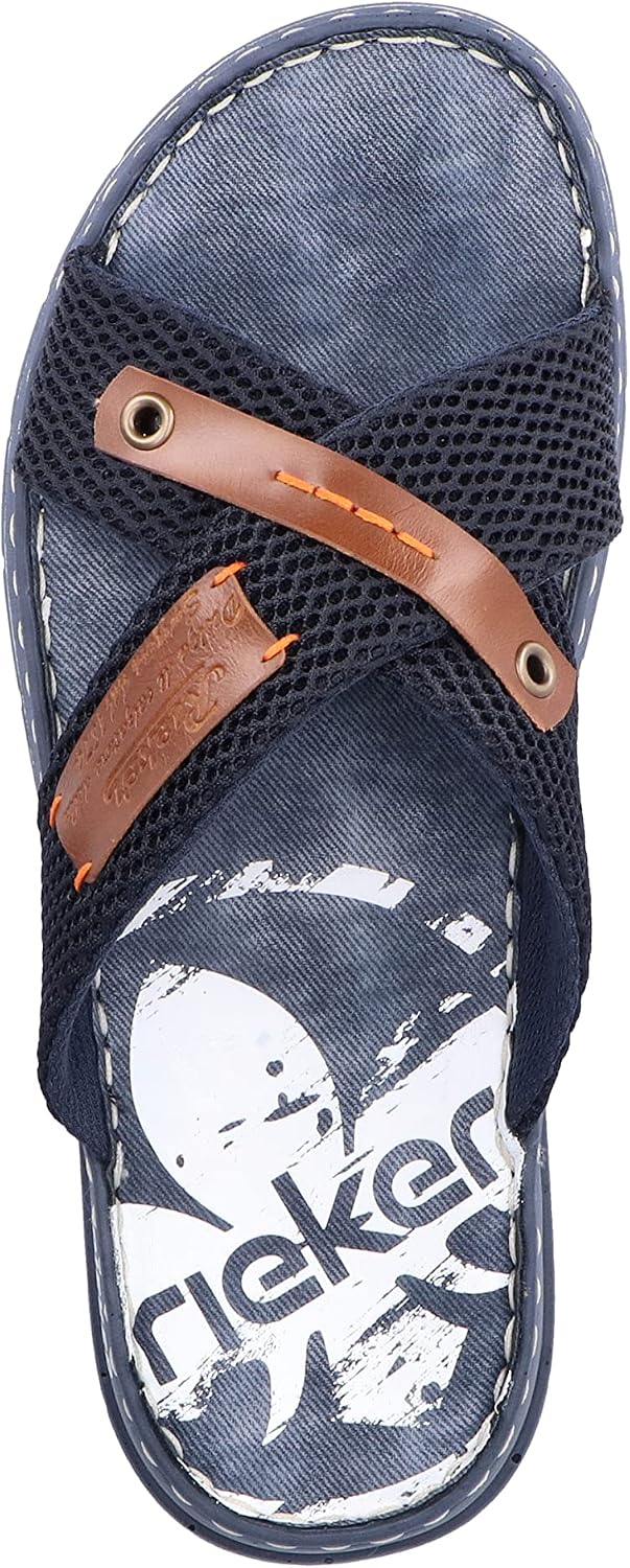Rieker Herren 21239 Pantolette 40 EU Blau, 40 EU Blau