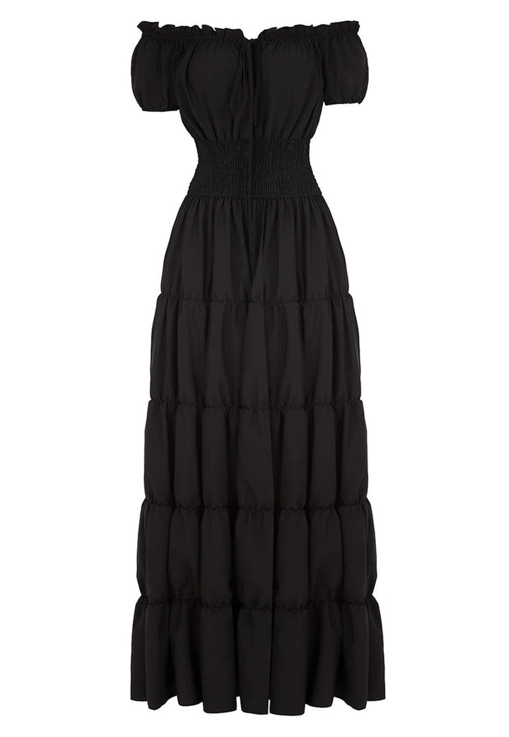 GOLDSTITCH Renaissance-Kleid für Damen, Pirat XXL Schwarz, XXL Schwarz